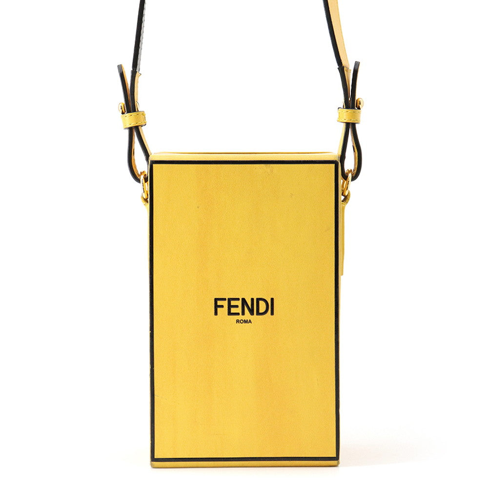 FENDI Box Shoulder Bag Yellow7VA519 ADP6 Leather