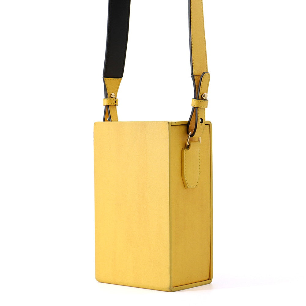 FENDI Box Shoulder Bag Yellow7VA519 ADP6 Leather