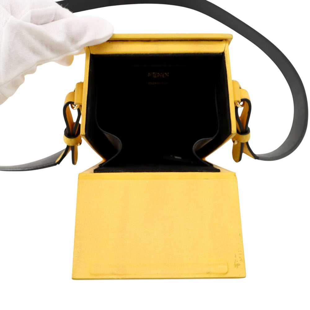 FENDI Box Shoulder Bag Yellow7VA519 ADP6 Leather