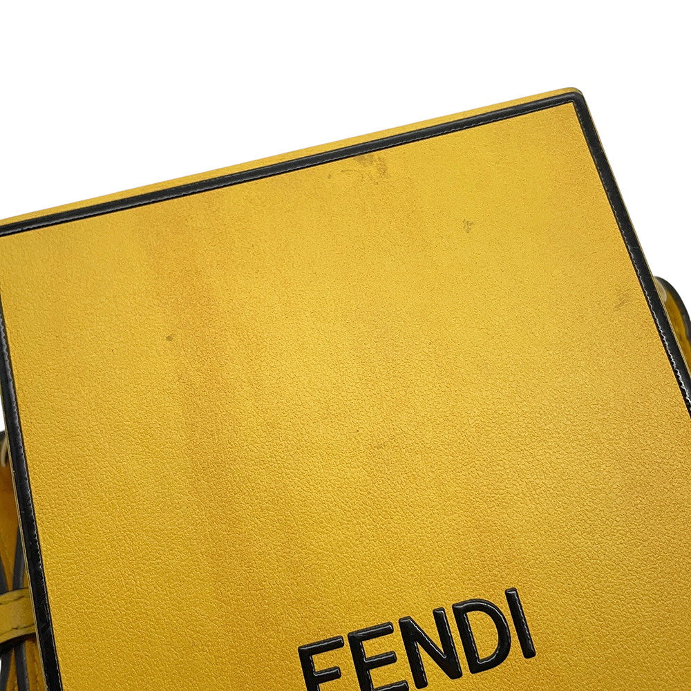 FENDI Box Shoulder Bag Yellow7VA519 ADP6 Leather