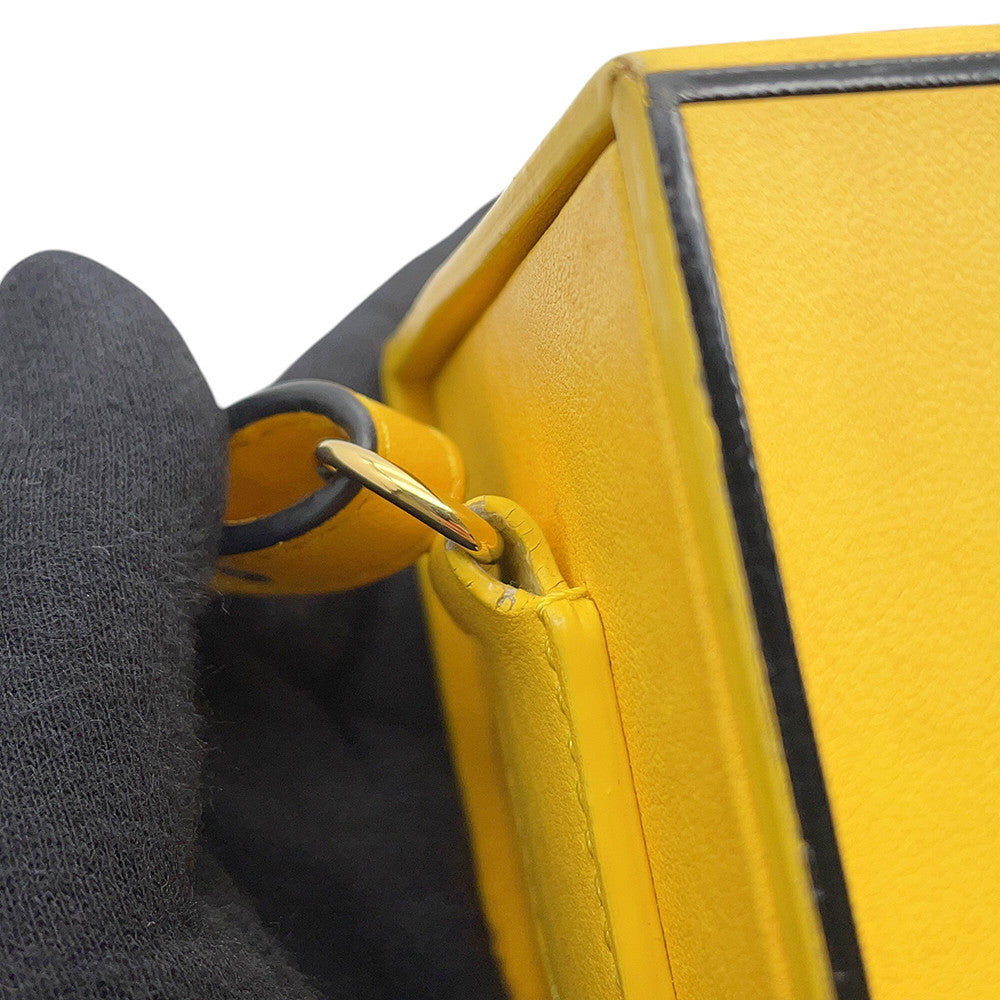 FENDI Box Shoulder Bag Yellow7VA519 ADP6 Leather