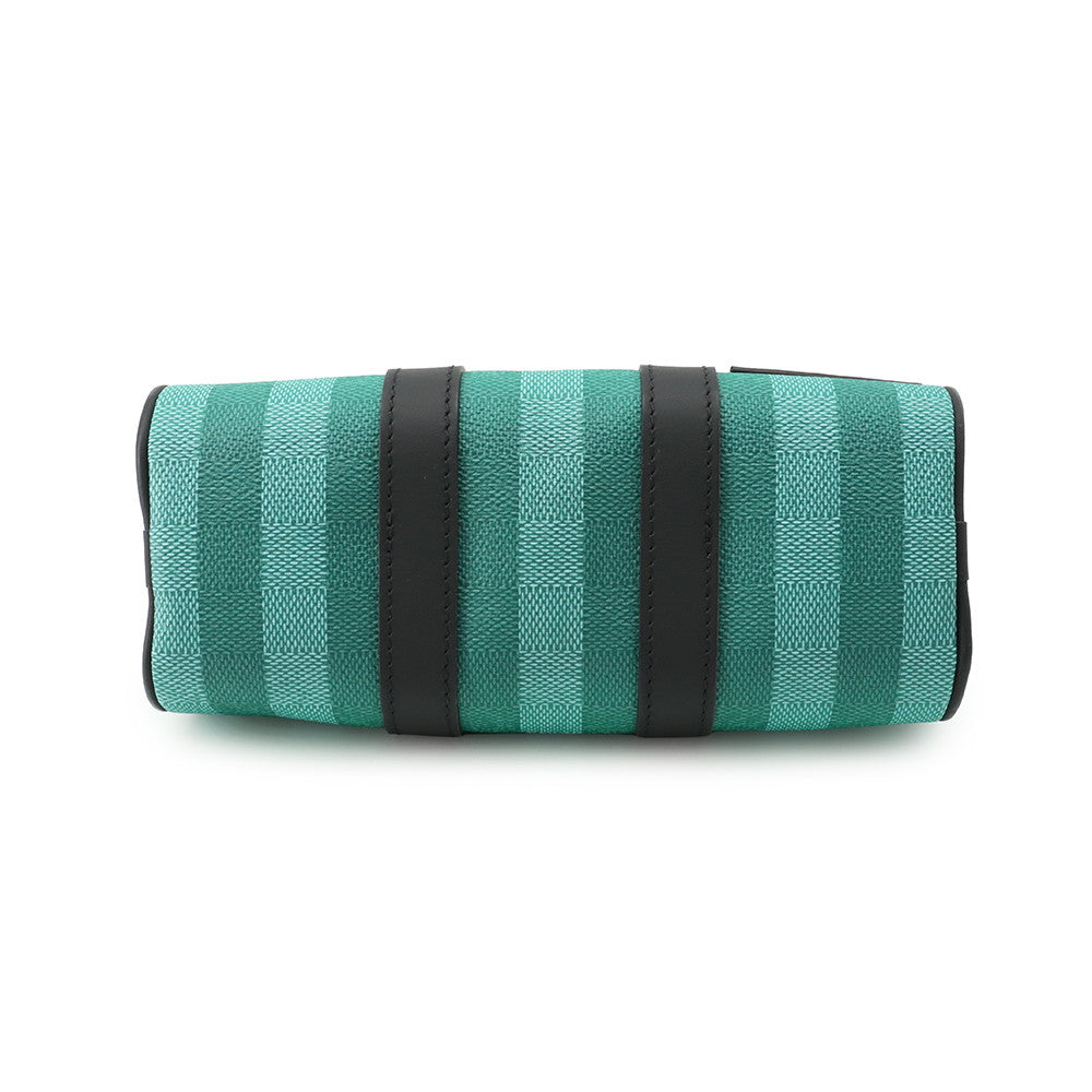 LOUIS VUITTON Keepall Green/YellowM59949 Damier stripe Size XS