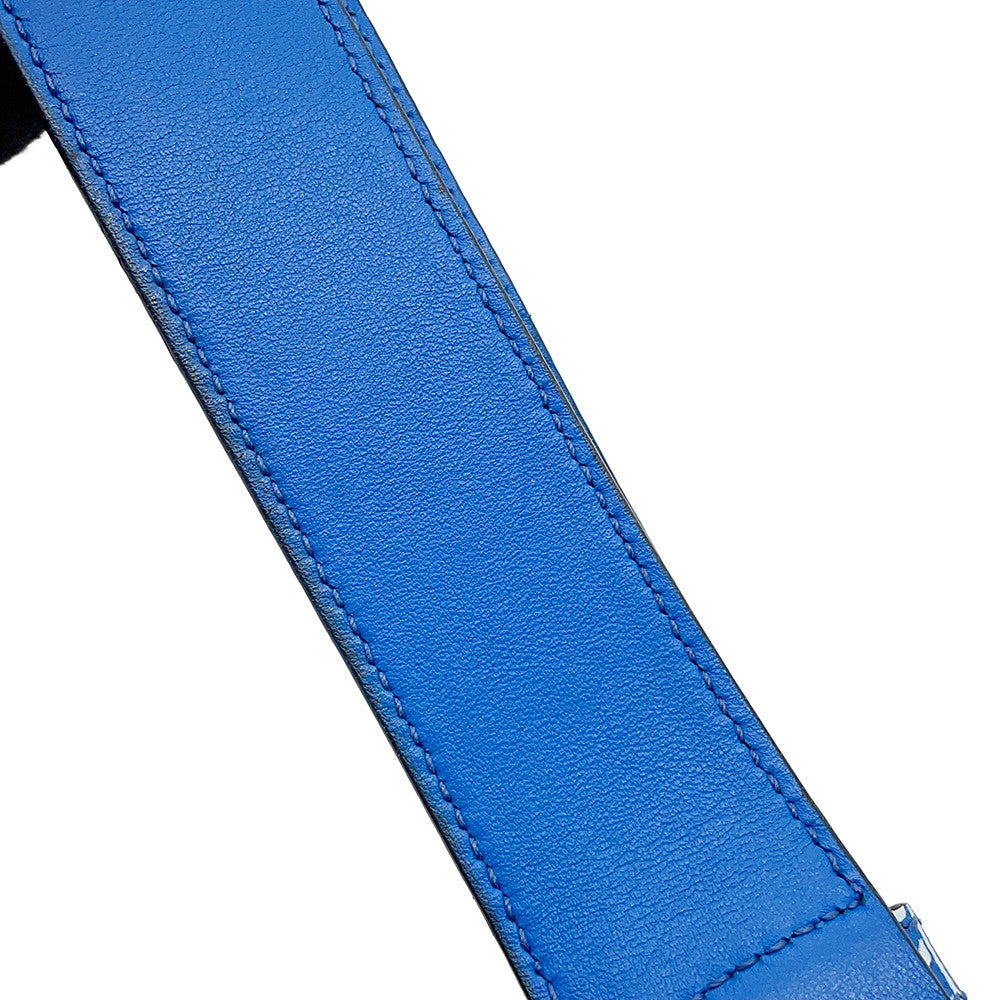 PRADA Marine print 2-way bag Blue/White2VH067 Leather