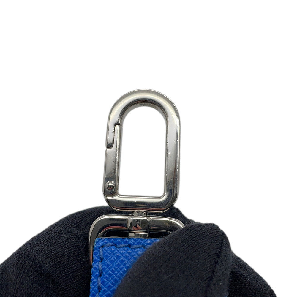 PRADA Marine print 2-way bag Blue/White2VH067 Leather