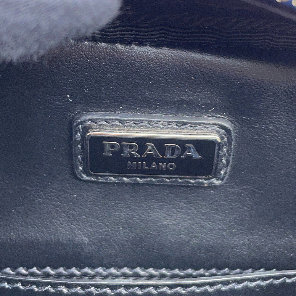 PRADA Marine print 2-way bag Blue/White2VH067 Leather