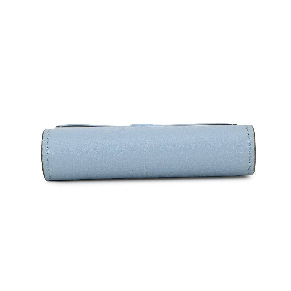 GUCCI Double G Chain wallet Light Blue701074 Leather