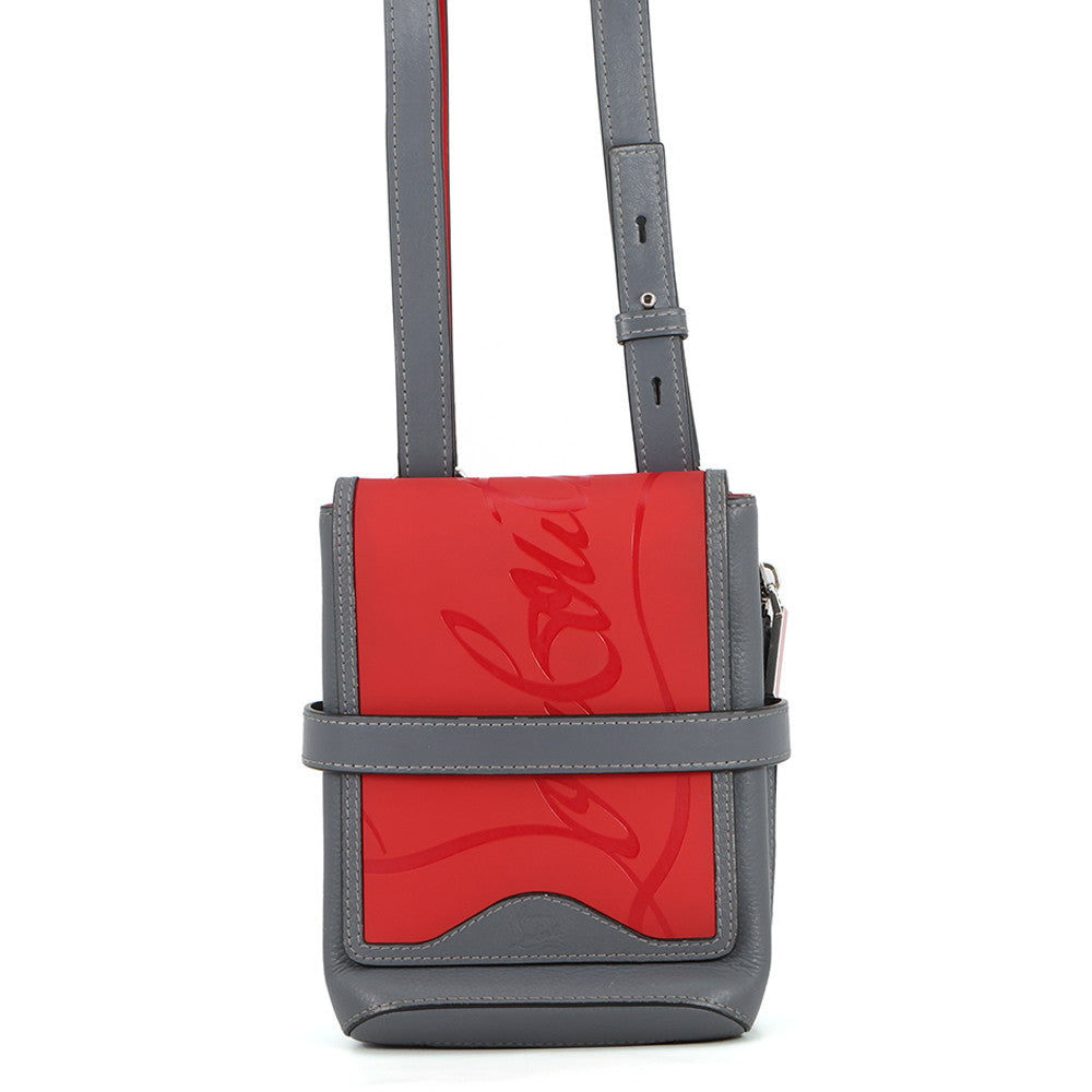 Christian Louboutin Venetian Reporter Cross Body Bag Blue Gray3205096 Leather