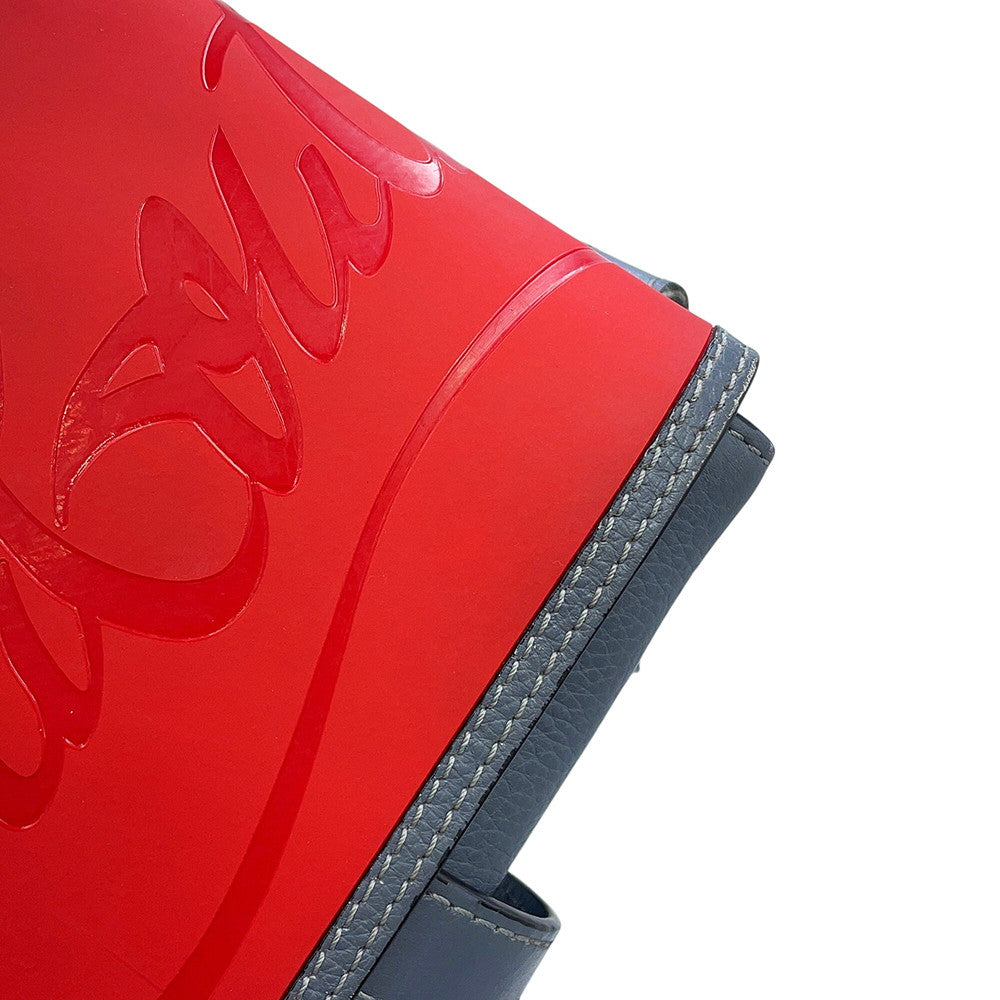 Christian Louboutin Venetian Reporter Cross Body Bag Blue Gray3205096 Leather