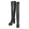 LOUIS VUITTON Westside Line Long Boots Noir Leather Size 36 1/2