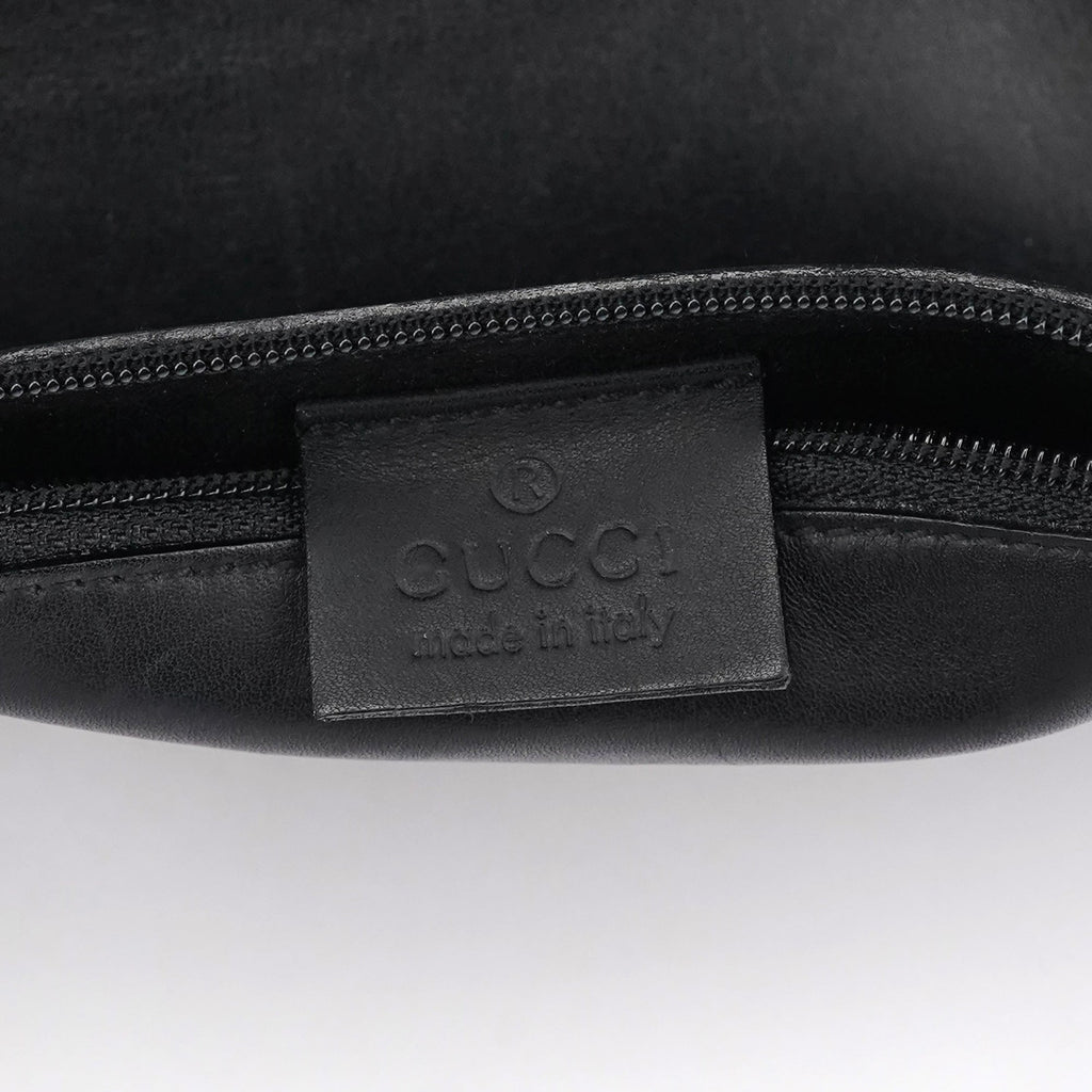 101919 Black Leather Ring Handle Tote Bag
