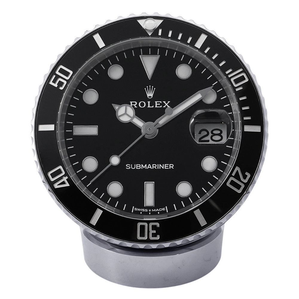 ROLEX Submariner - Date Desk Clock W80mm Stainless Steel Black Dial909010LN