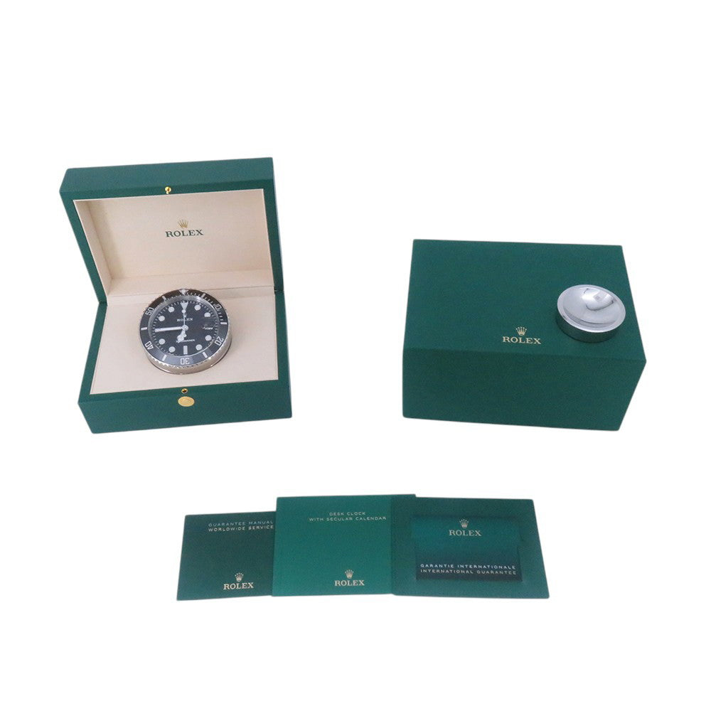 ROLEX Submariner - Date Desk Clock W80mm Stainless Steel Black Dial909010LN
