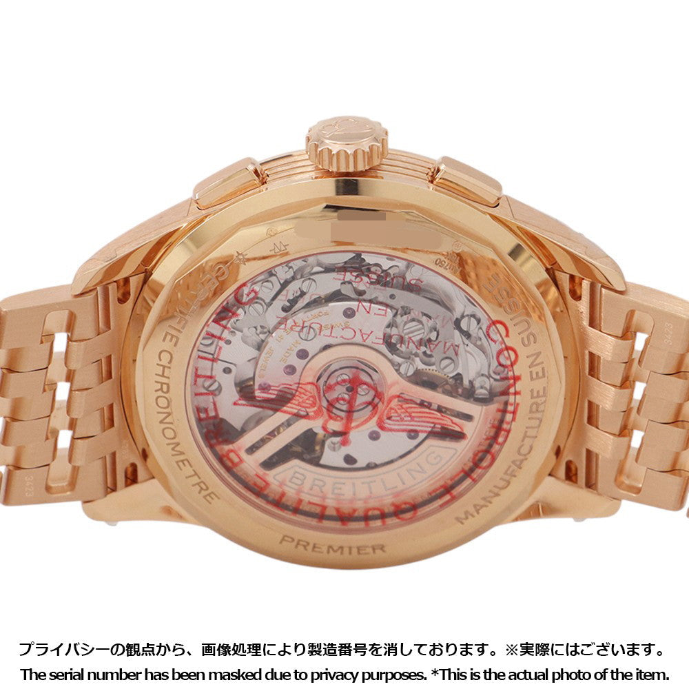 BREITLING Premier B01 Chronograph W42mm 18K Pink Gold Cream DialRB0145371G1R1