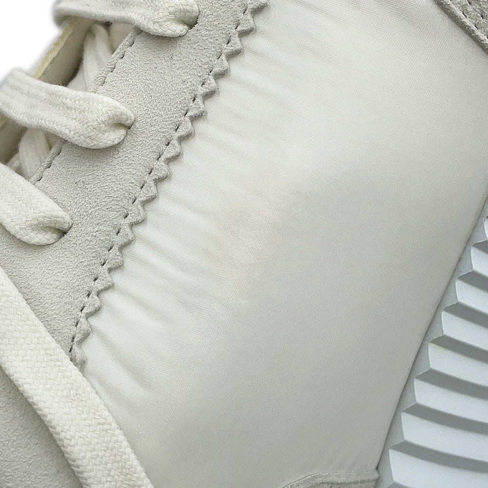 HERMES Bounce Sneakers White Suede Nylon Size 40.5