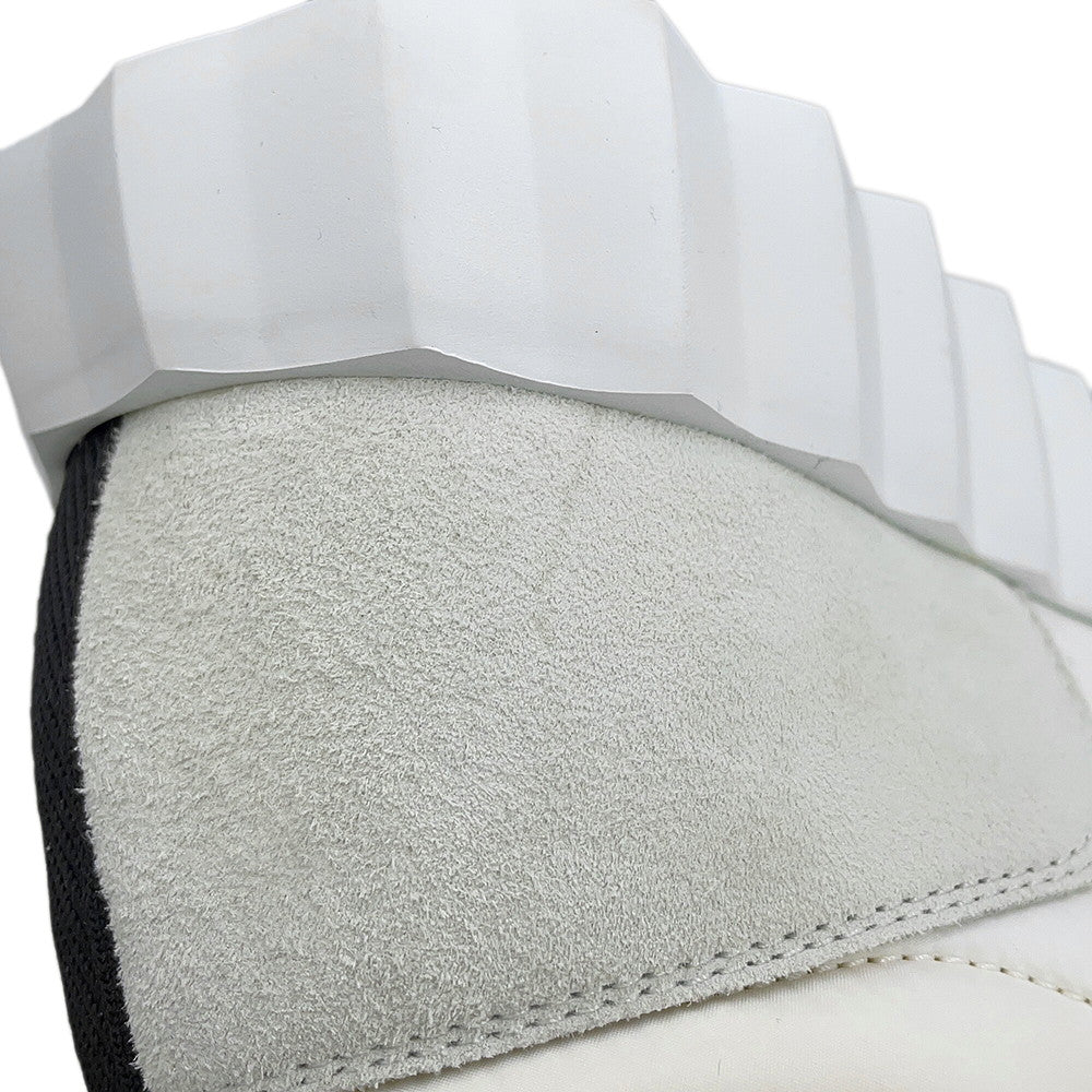 HERMES Bounce Sneakers White Suede Nylon Size 40.5