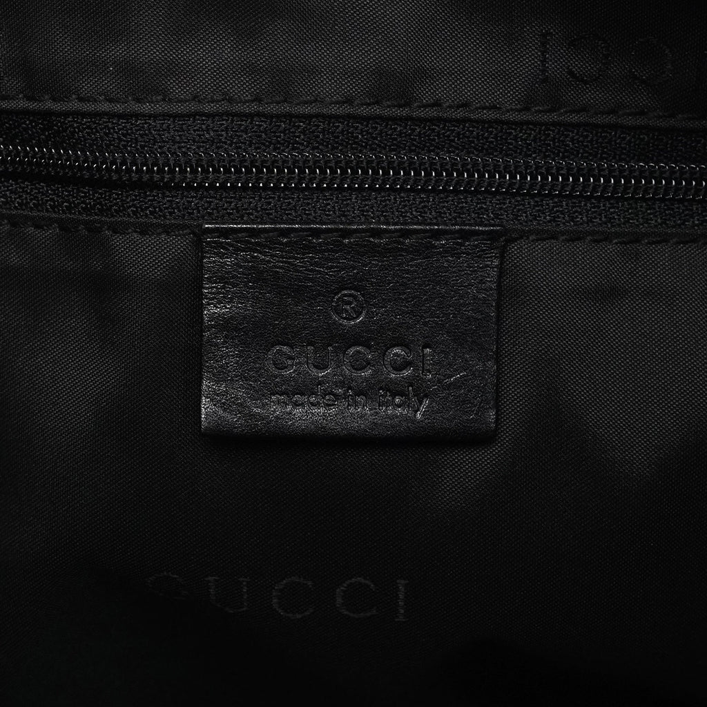 000 0531 Black Leather Bamboo Shoulder Bag