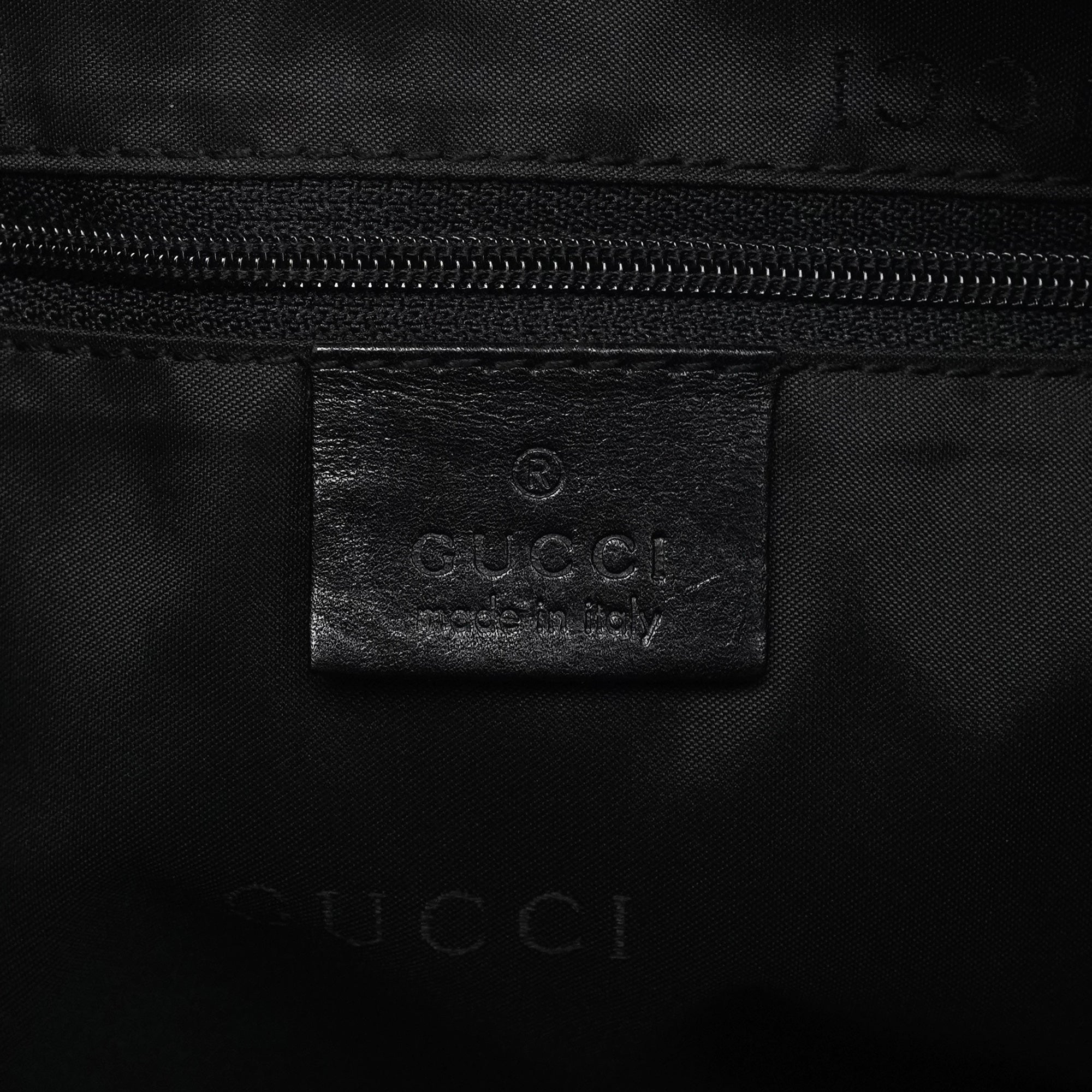 000 0531 Black Leather Bamboo Shoulder Bag