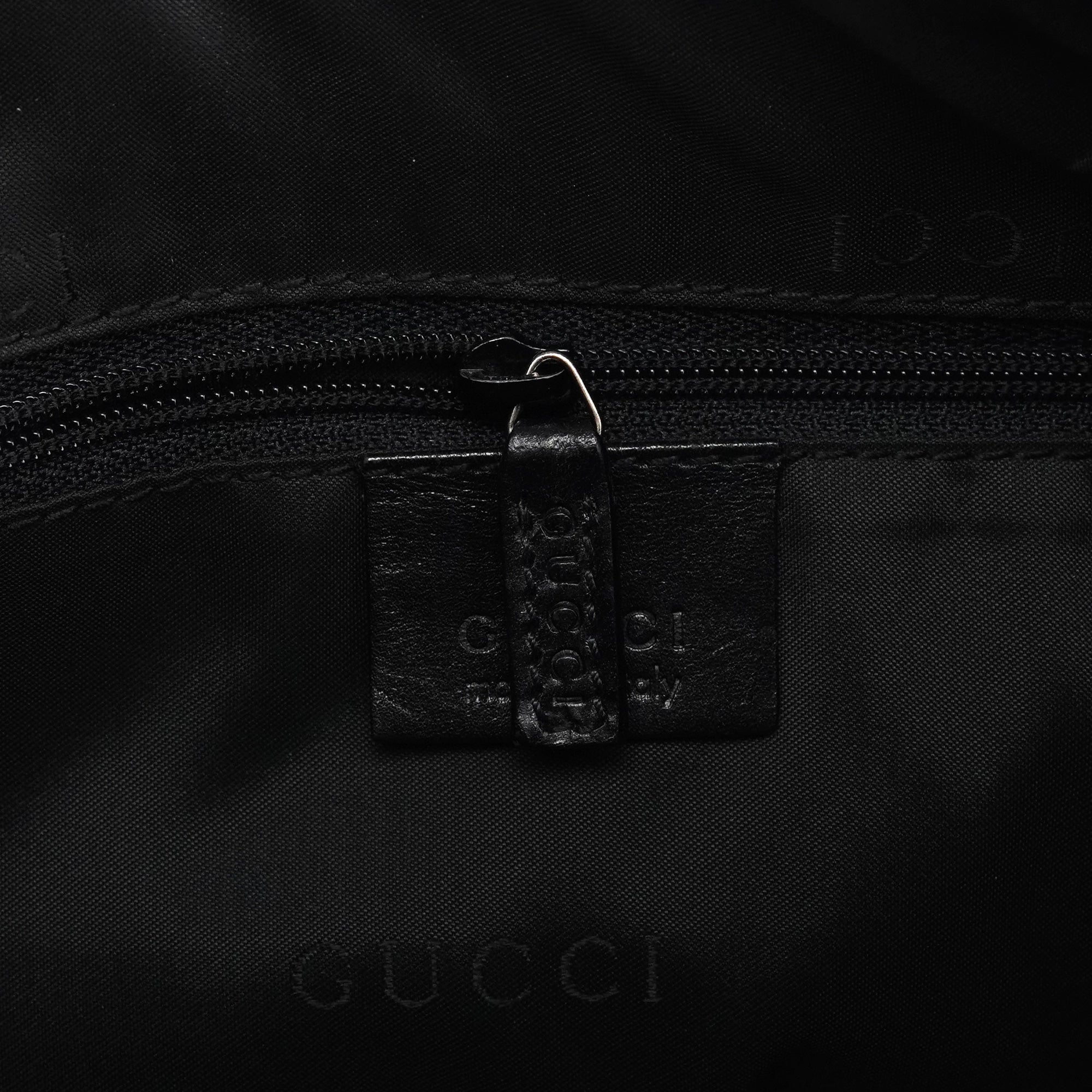 000 0531 Black Leather Bamboo Shoulder Bag