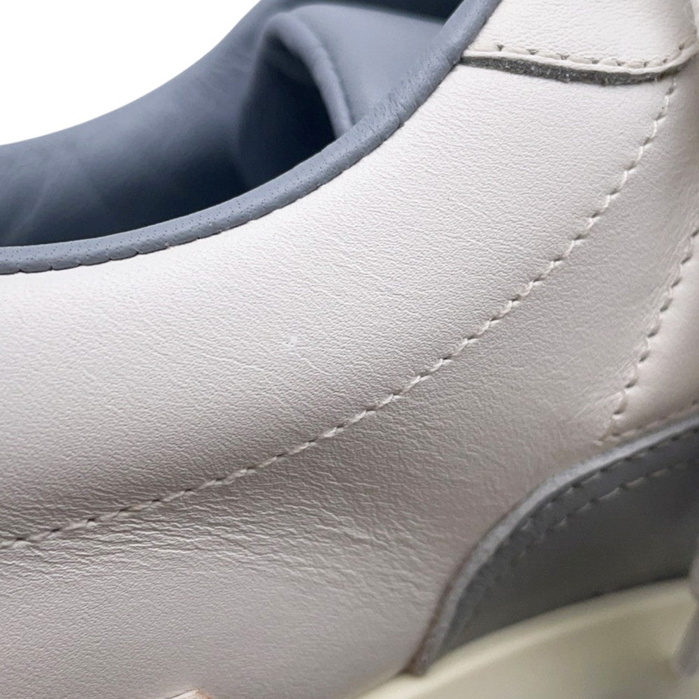 HERMES Trail Sneakers White/Blue/Pink Leather Size 37.5