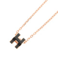 HERMES Pop Ash Necklace Size Mini Black Metal Lacquer