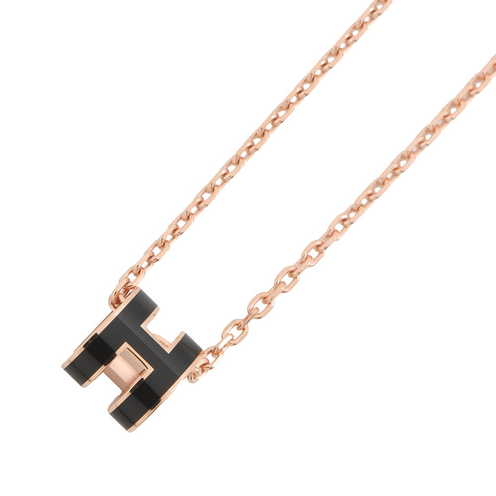 HERMES Pop Ash Necklace Size Mini Black Metal Lacquer