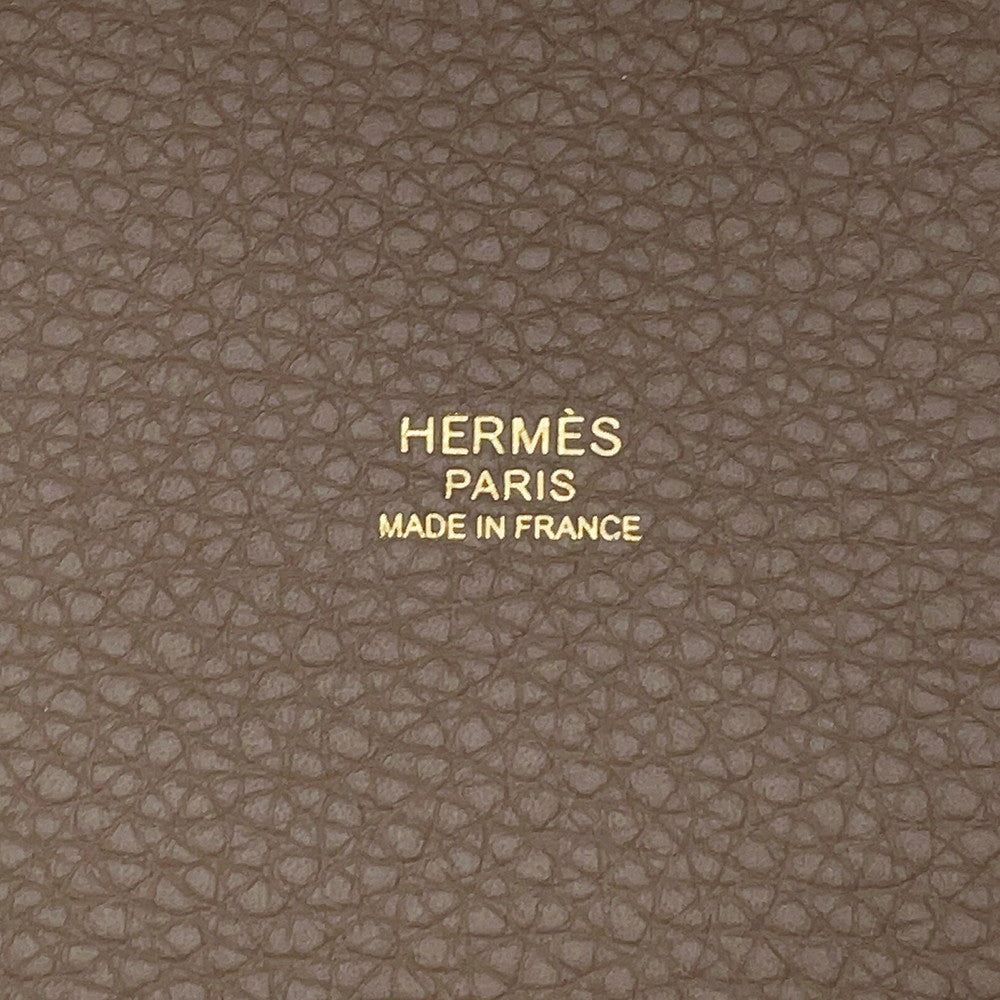 HERMES Picotin Padlock Etoupe Taurillon Clemence Size PM
