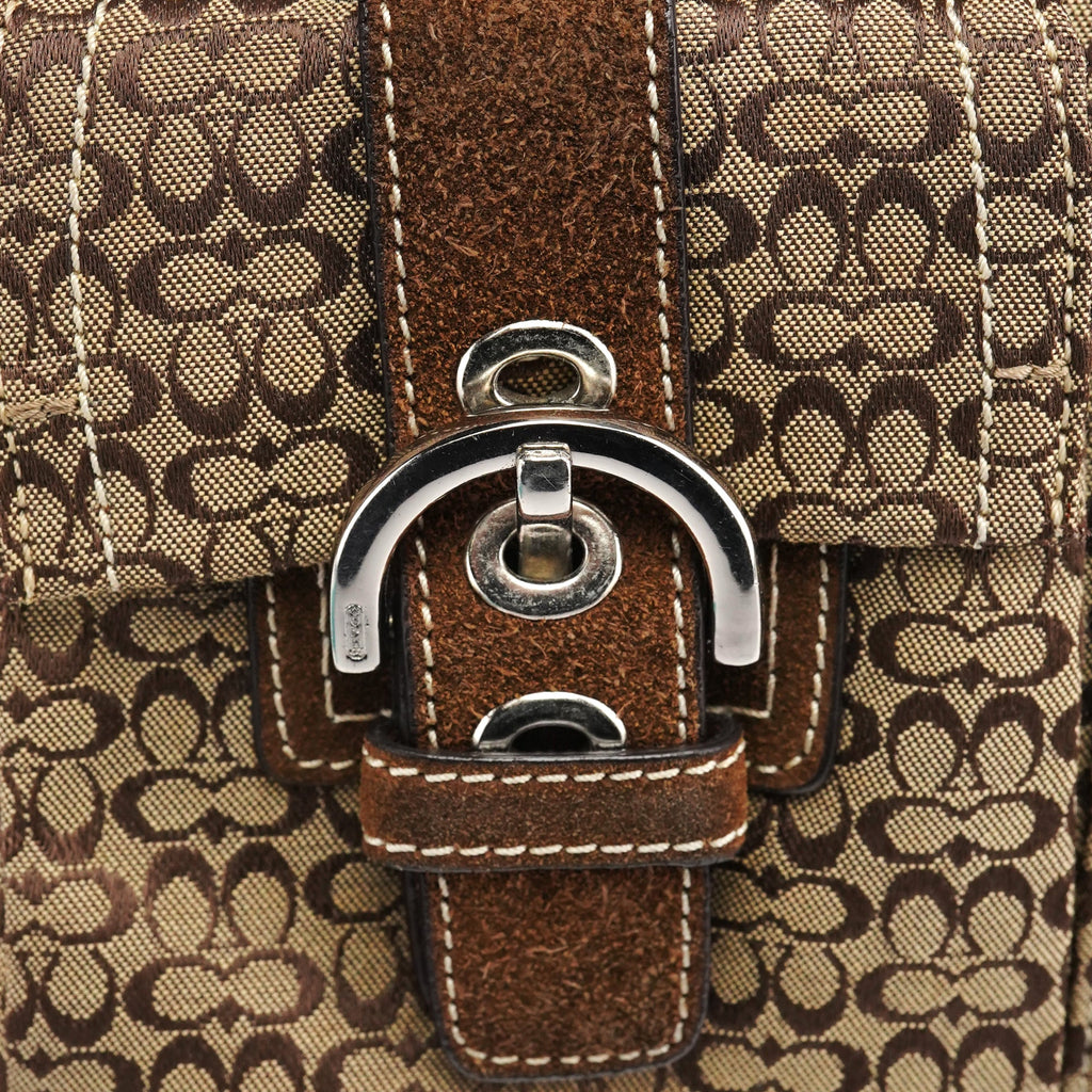 3646 Beige Brown Signature Soho Tote Bag