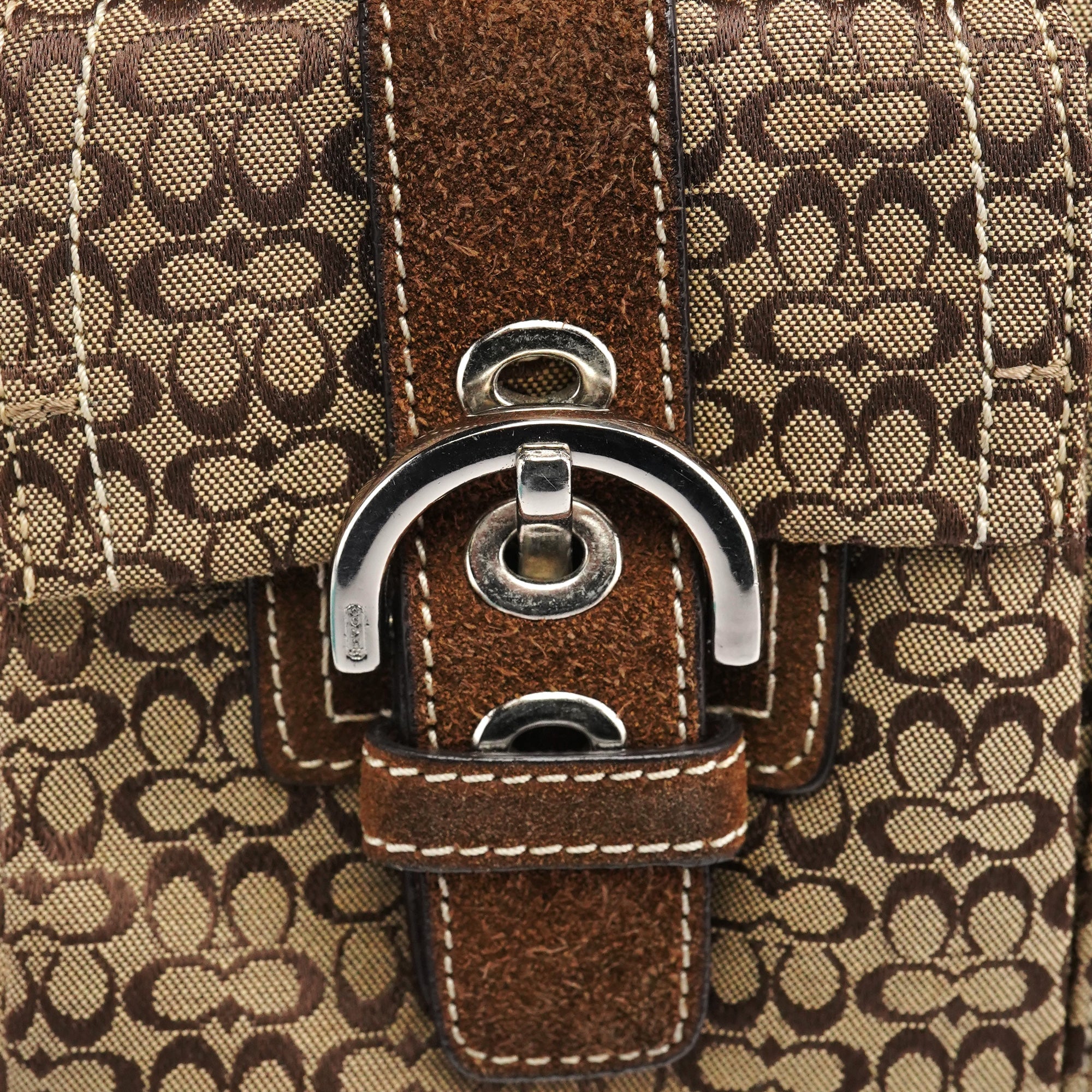 3646 Beige Brown Signature Soho Tote Bag