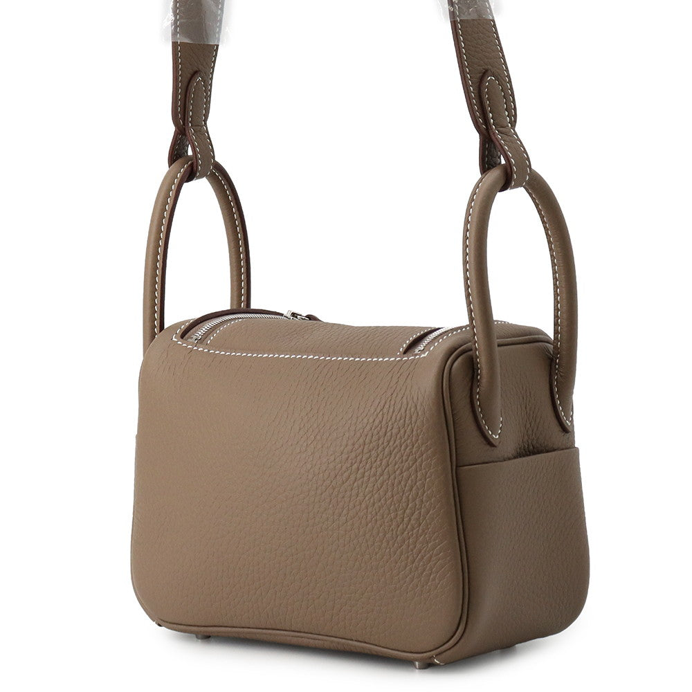 HERMES Lindy Etoupe Taurillon Clemence Size Mini