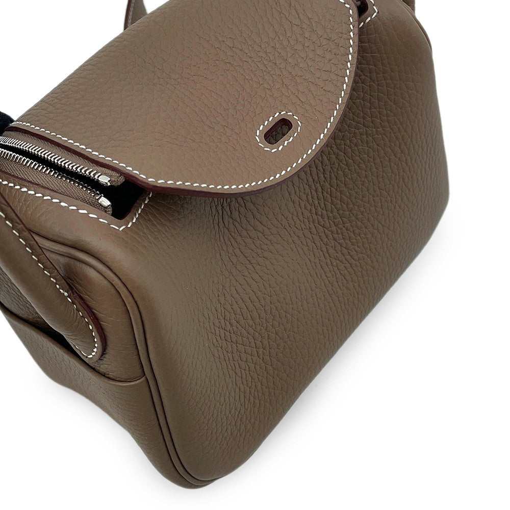 HERMES Lindy Etoupe Taurillon Clemence Size Mini