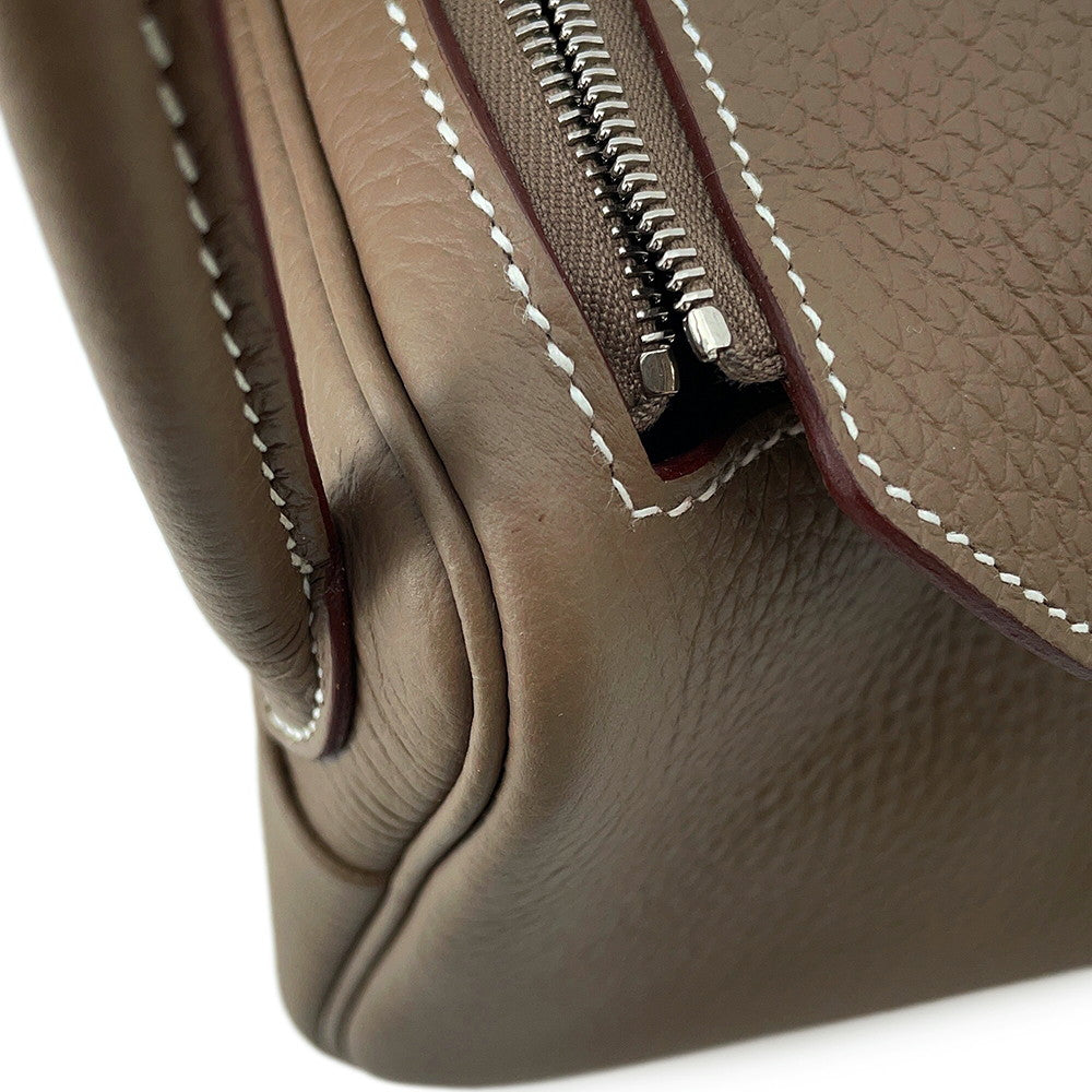 HERMES Lindy Etoupe Taurillon Clemence Size Mini