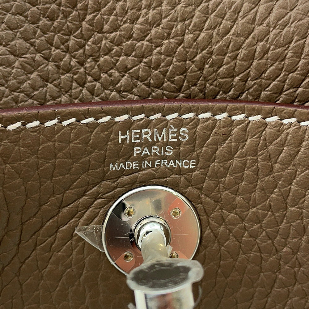 HERMES Lindy Etoupe Taurillon Clemence Size Mini