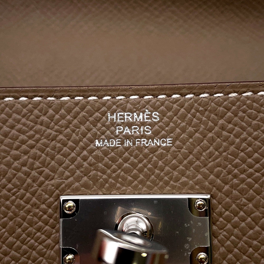 HERMES Kelly wallet long to go Etoupe Epsom