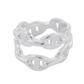 HERMES Chaine d'Ancre Double Row Ring Size 52/#12 SV925