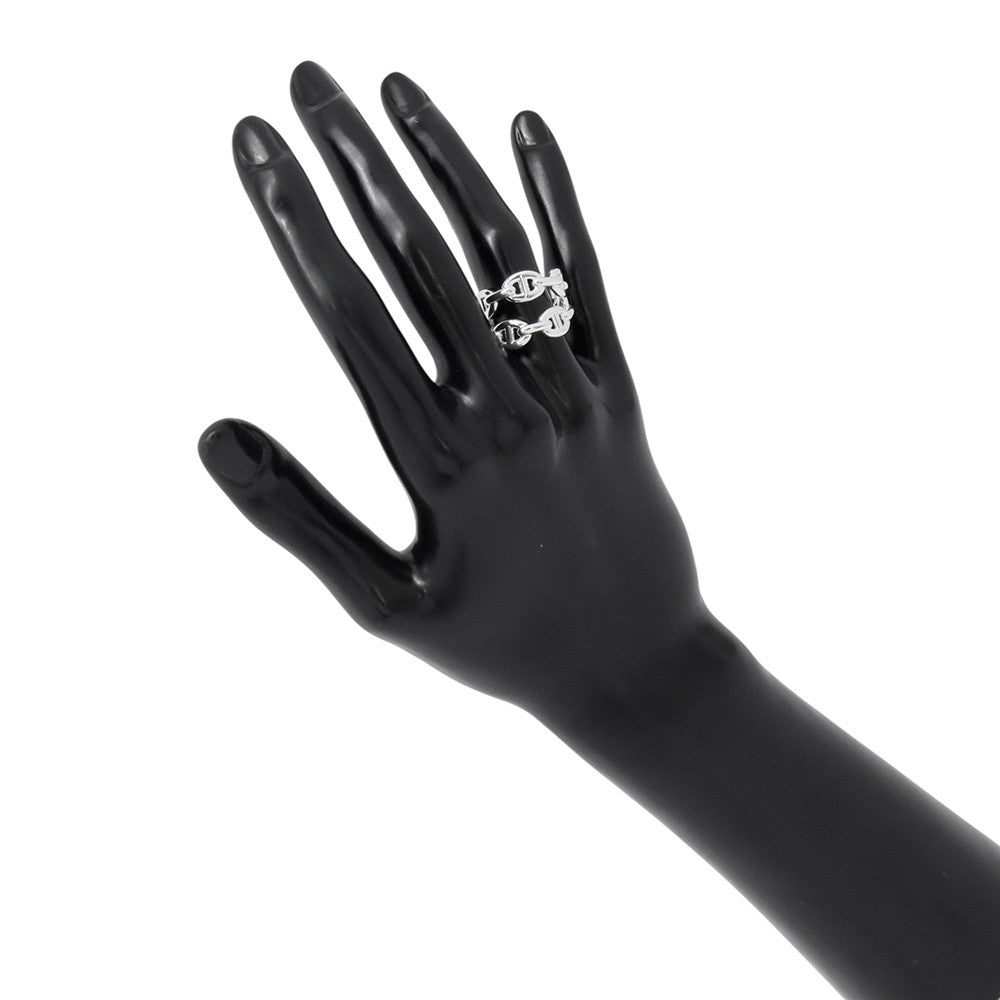 HERMES Chaine d'Ancre Double Row Ring Size 52/#12 SV925