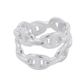 HERMES Chaine d'Ancre Double Row Ring Size 50/#10 SV925