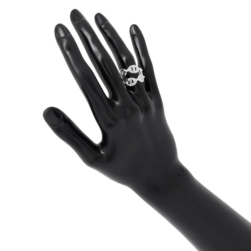 HERMES Chaine d'Ancre Double Row Ring Size 50/#10 SV925