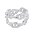 HERMES Chaine d'Ancre Double Row Ring Size 53/#13 SV925