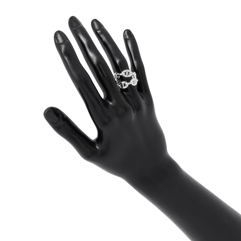 HERMES Chaine d'Ancre Double Row Ring Size 53/#13 SV925