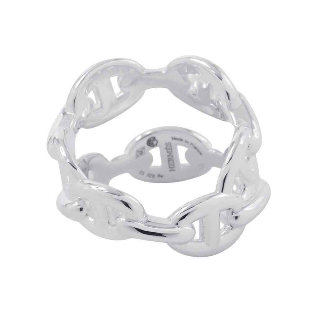 HERMES Chaine d'Ancre Double Row Ring Size 53/#13 SV925
