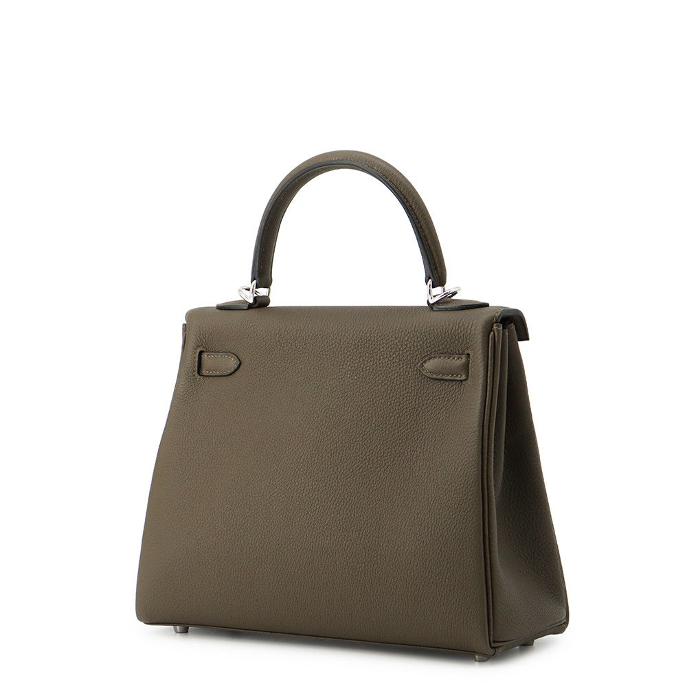 HERMES Kelly Retourne Vertroden Togo Leather Size 25