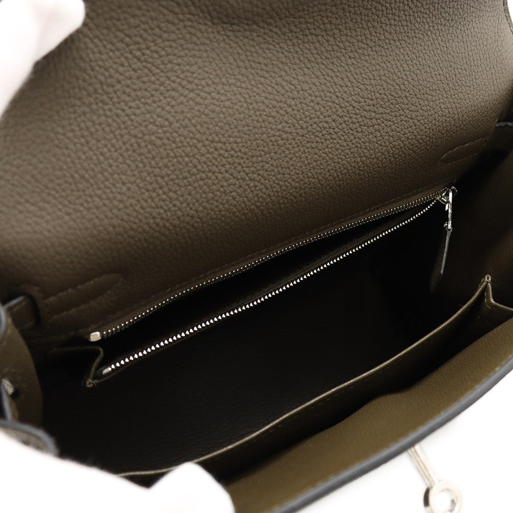 HERMES Kelly Retourne Vertroden Togo Leather Size 25