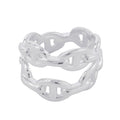 HERMES Chaine d'Ancre Double Row Ring Size 52/#12 SV925