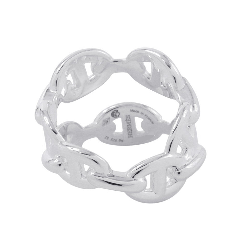 HERMES Chaine d'Ancre Double Row Ring Size 52/#12 SV925