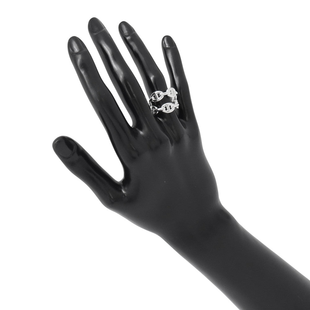 HERMES Chaine d'Ancre Double Row Ring Size 52/#12 SV925