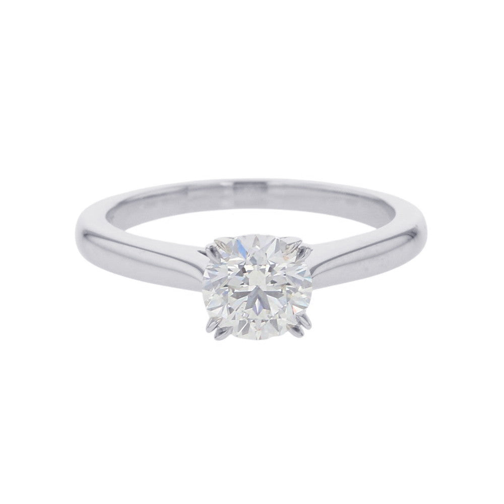 HARRY WINSTON Round Cut Solitaire Ring Size Approximately 8th Pt950