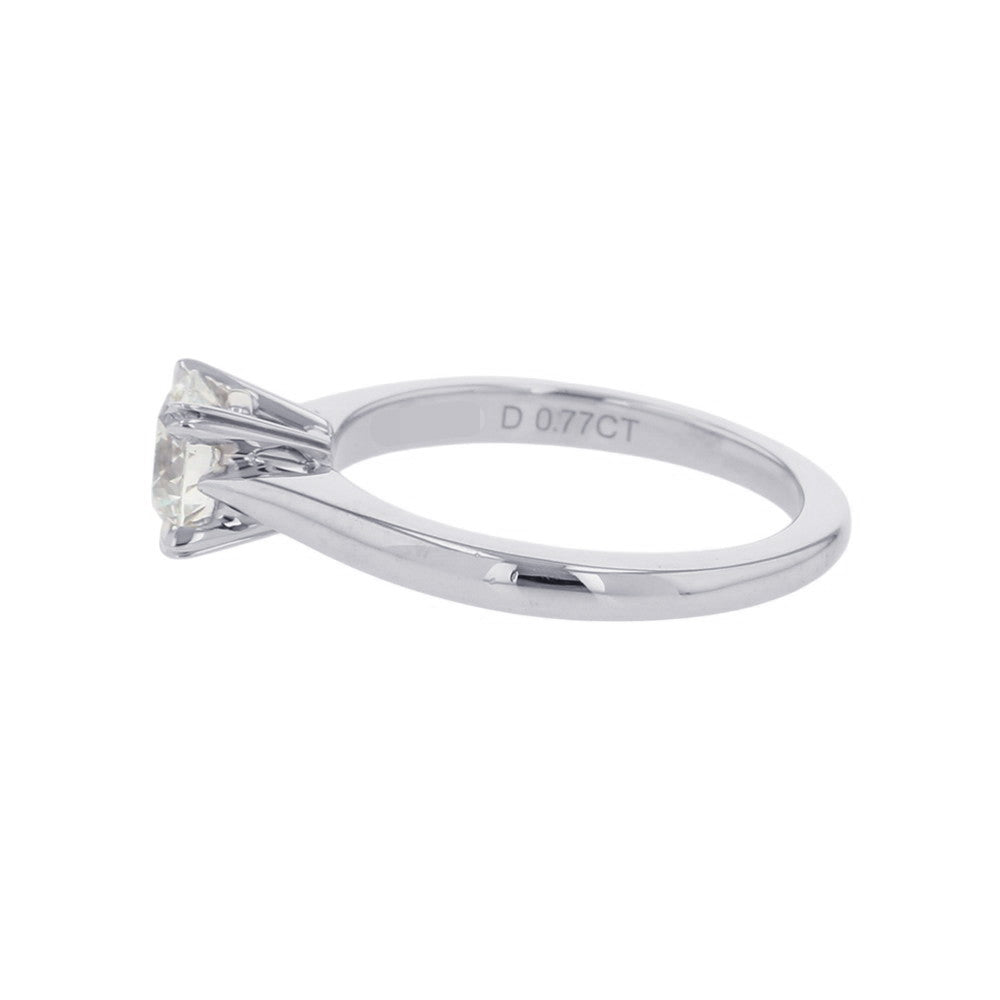 HARRY WINSTON Round Cut Solitaire Ring Size Approximately 8th Pt950