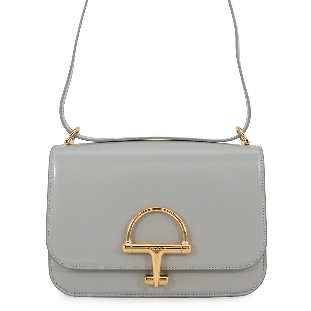 GUCCI Siena Shoulder Bag Gray846705 Leather