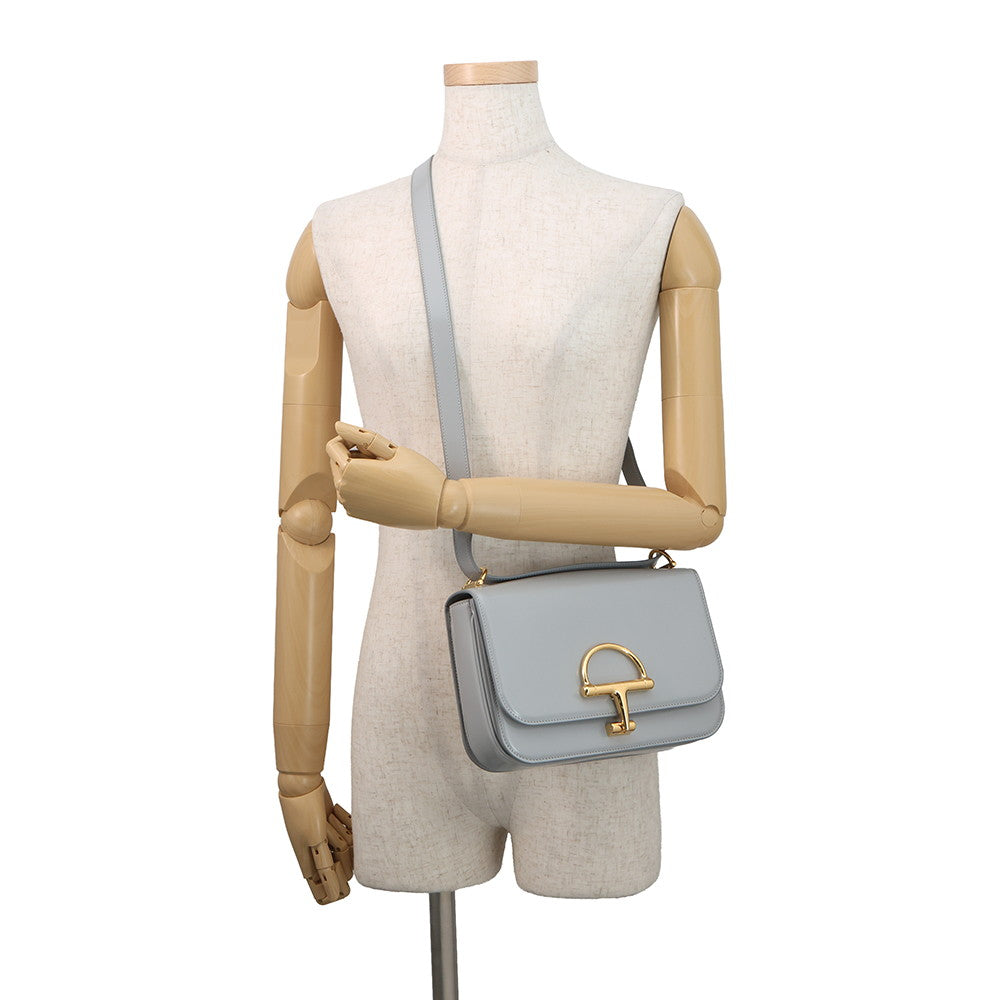 GUCCI Siena Shoulder Bag Gray846705 Leather