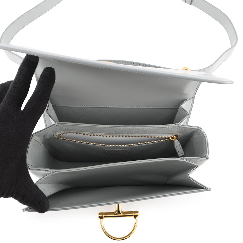 GUCCI Siena Shoulder Bag Gray846705 Leather